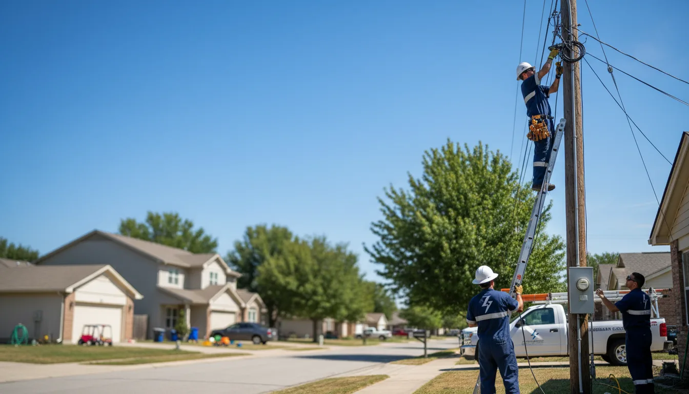 Residential electrician providing installation services in Oak, NE